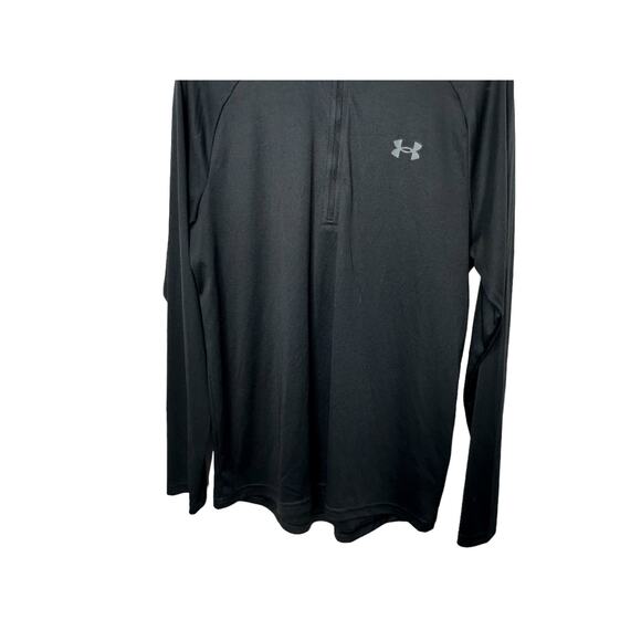Under Armour Loose Fit Velocity 2.0 Black 1/4 Zip Pullover Shirt Men's Large - Picture 3 of 5